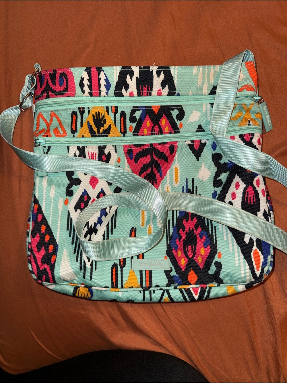 Vera BradleyLight Blue Patterned Crossbody Bag by